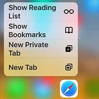 How to open a new Safari tab faster by using 3D Touch