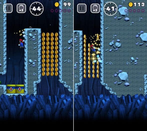 Jumping on walls as a trick to get higher in Super Mario Run