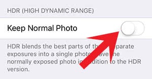 Don't keep normal photo for HDR or portrait images to save storage space 