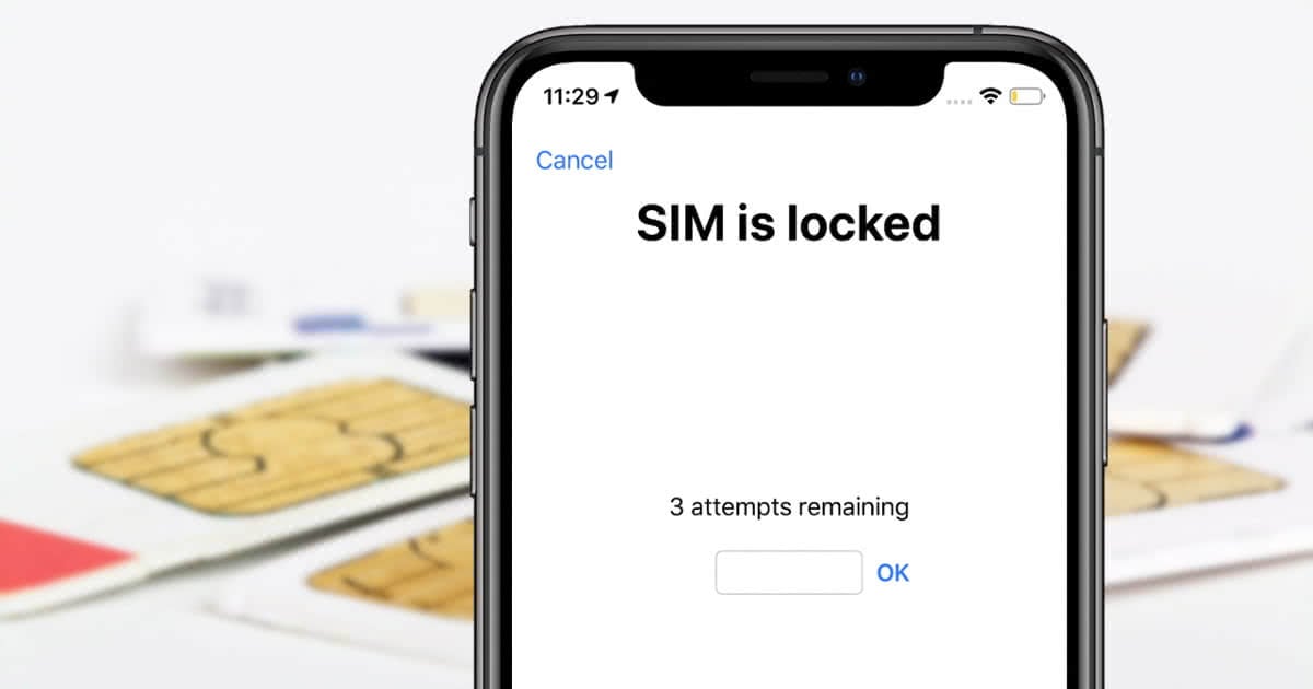 new sim card in iphone password lock