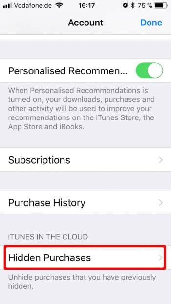 how to remove apps from purchase history