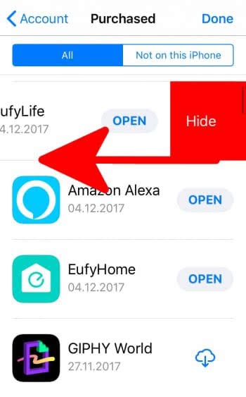 delete app history from app store