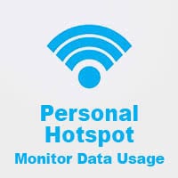Find out the data usage of the personal hotspot