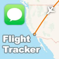Flight tracker vis Message app and flight number