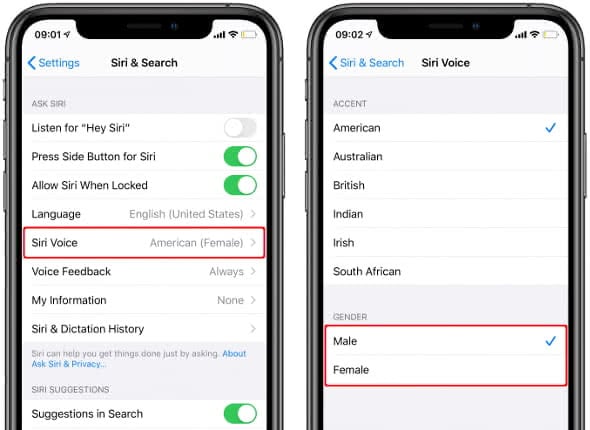 how to change your siri voice