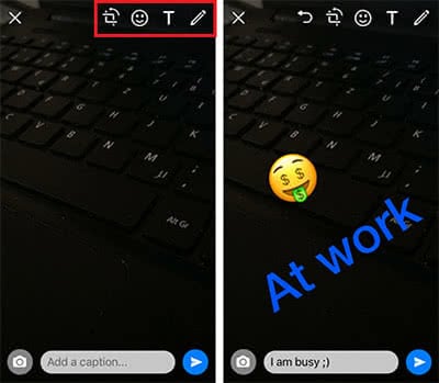 Give your WhatsApp status a personal note and edit the photo