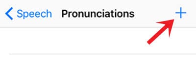 Screenshot shows how to add a pronunciation for a word in iOS