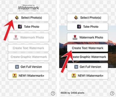 Screenshots show how to start creating watermarks
