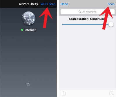 airport utility wifi scanner