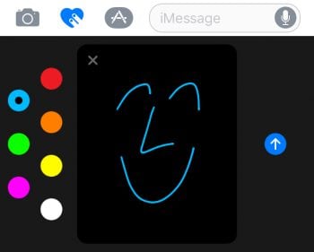 Draw and send a Sketch in Messages app