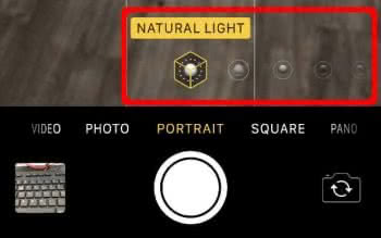 iPhone portrait lighting options