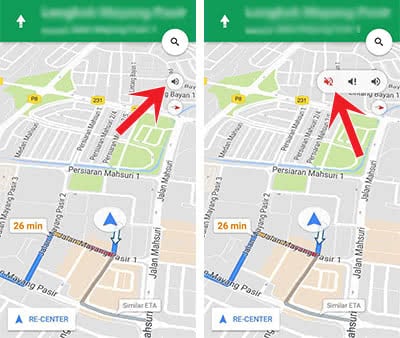 How to turn off voice guidance for Google Maps