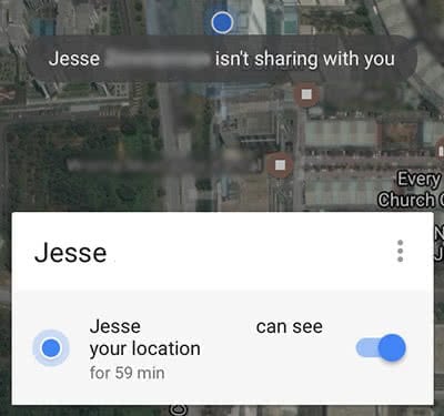 Sharing the real-time location with your friends in Google Maps app