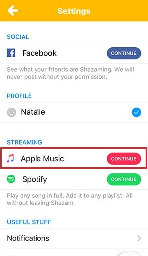 Connect Shazam with your Apple Music account in order to add songs automatically to a playlist