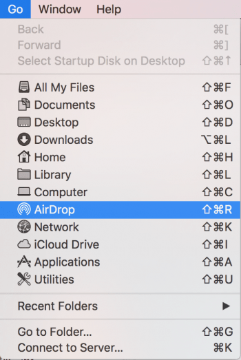 Open AirDrop on your Mac