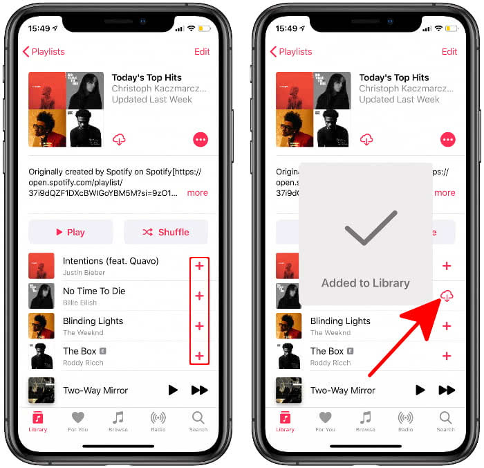 Download songs in Apple Music