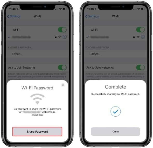 How To Share WiFi Password From iPhone To iPhone