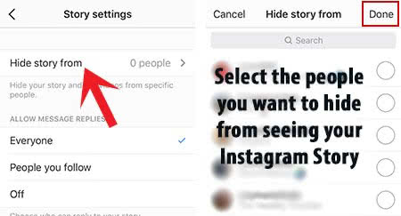 Hide your Instagram Stories from selected followers
