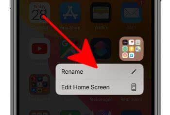 Rename folder on iPhone