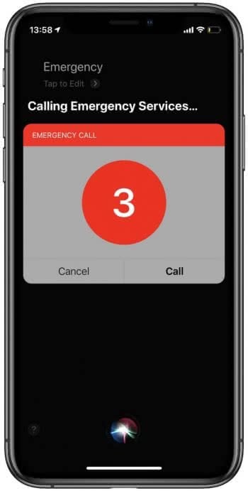 Siri calling emergency