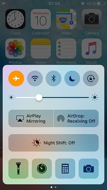 Use flight mode whenever you can to increase the battery life of your iPhone