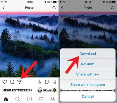 instagram videos download in gallery