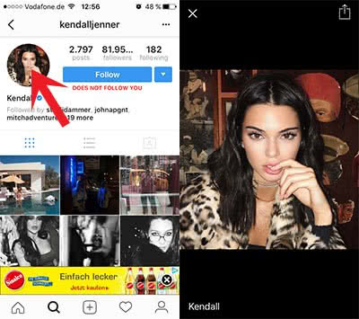 how to save instagram profile picture