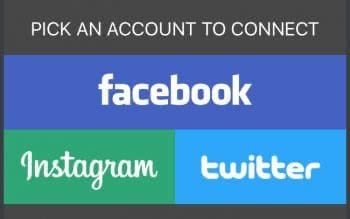 Choose a social media icon to start adding your accounts on Friendly