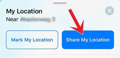 Share your location on Apple Maps