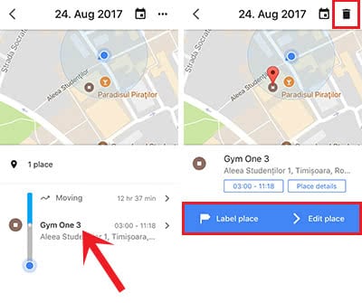 Edit the saved location afterwards in Google Maps