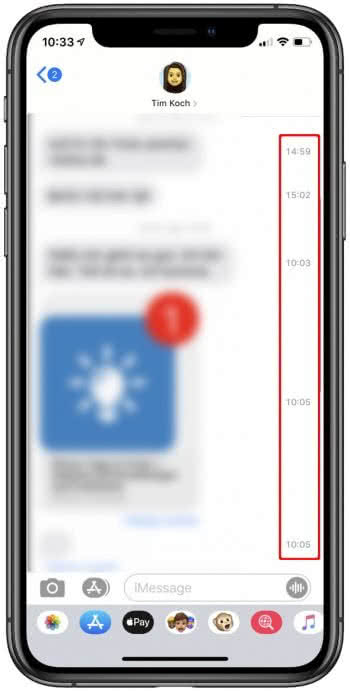 Timestamps in iMessage