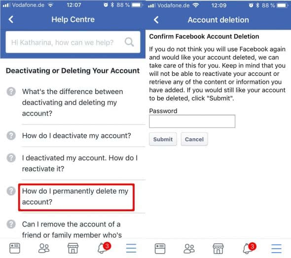 Delete Your Facebook Account permanently - Confirm