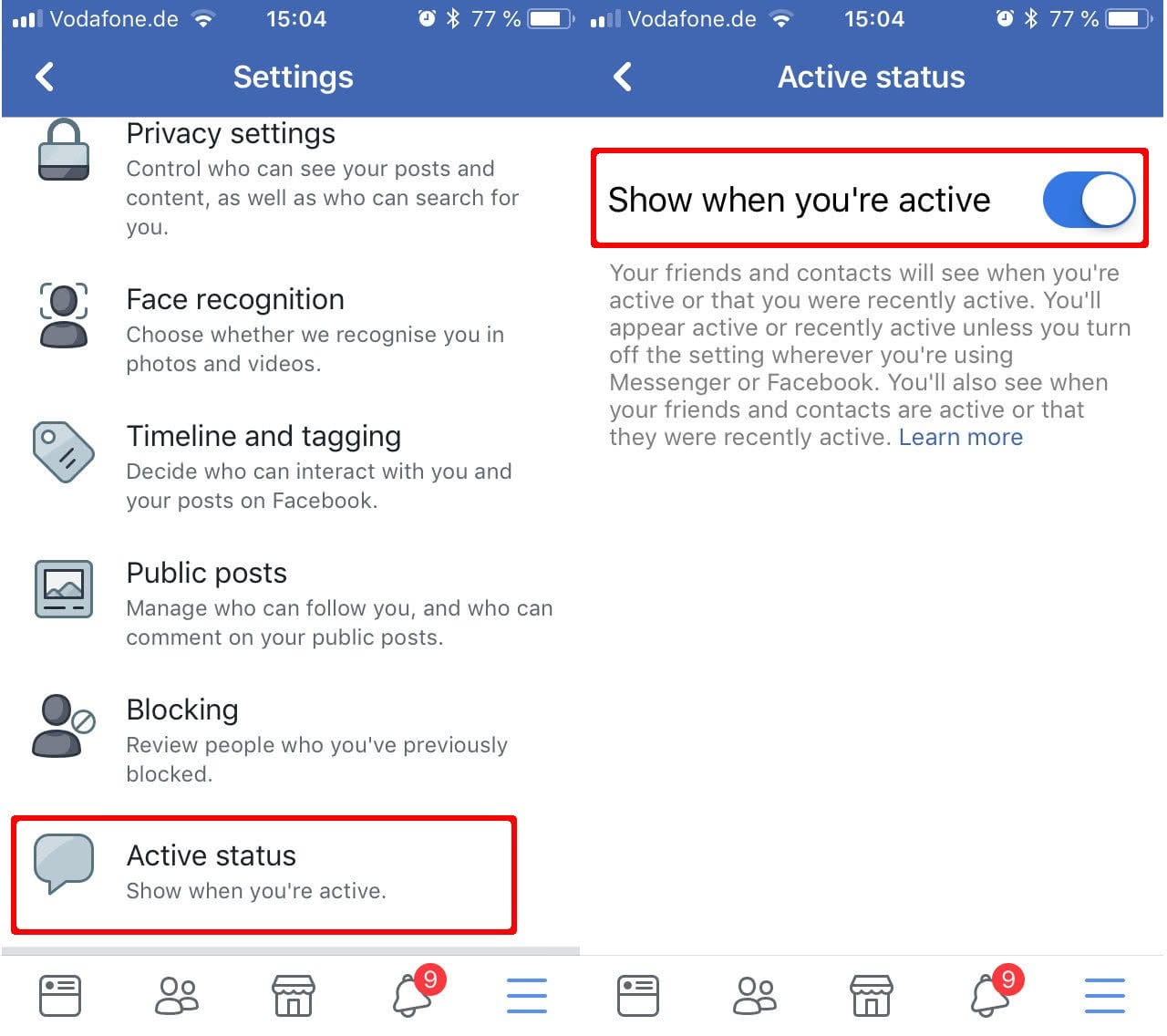 Facebook App - Check Privacy Settings on iPhone