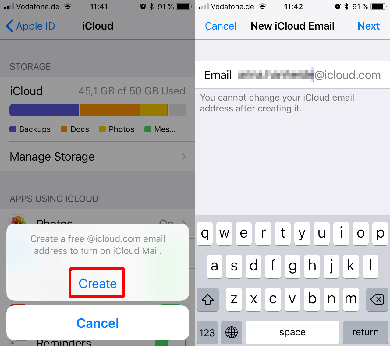 Почту на айфоне. ICLOUD почта. Создать айклауд. Создать почту айклауд. Почта айфона ICLOUD.