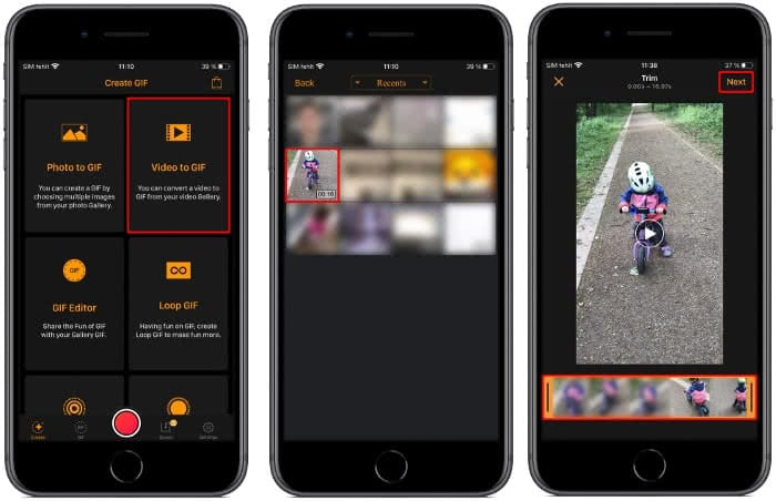 turn video into gif iphone