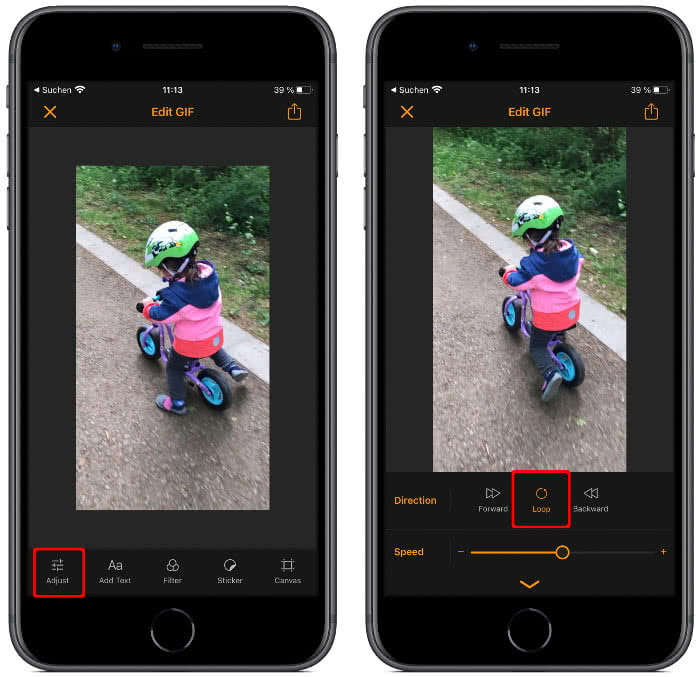 how to turn a gif into a video on iphone