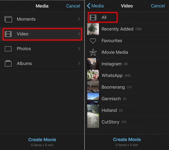 قم بتدوير الفيديو باستخدام iMovie