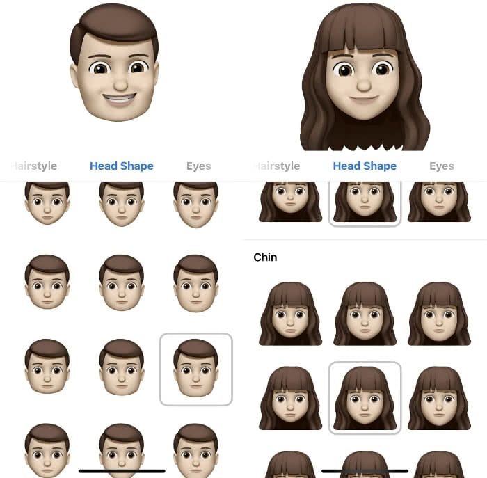 Creating Memoji on iPhone