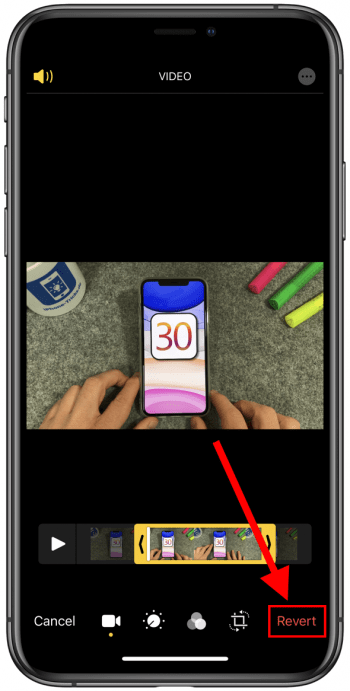 iPhone Video Trimming Revert