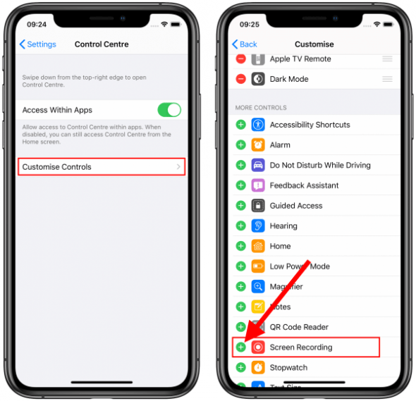 how to screen record on iphone 12