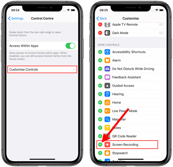 how to screen record on iphone