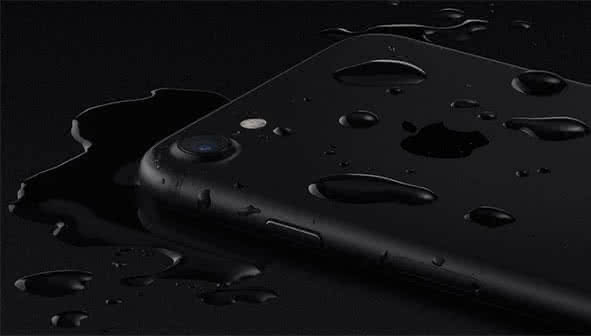 iPhone covered with water