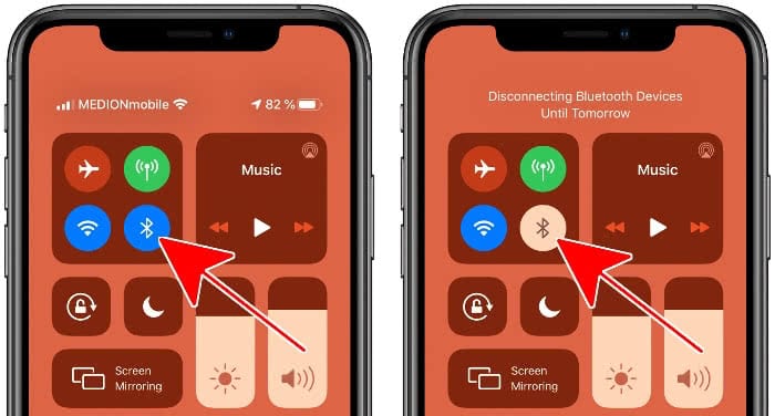 To open the Control Center, wipe from bottom to top across the screen (up to iPhone 8) or swipe down from the top right of the display (iPhone X and later).
