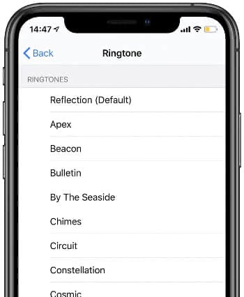 changing ringtone on iphone