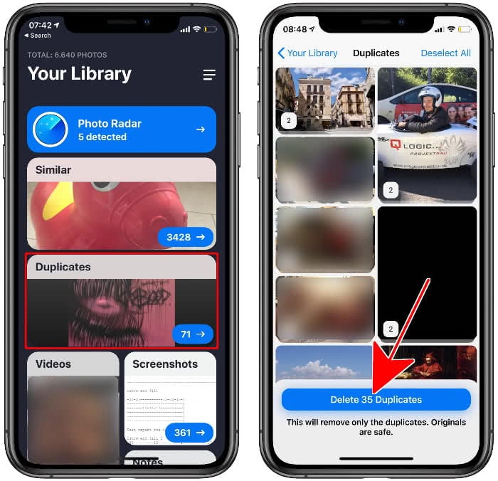 iphone app to delete duplicate photos