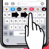 Logo du clavier de balayage de l'iPhone
