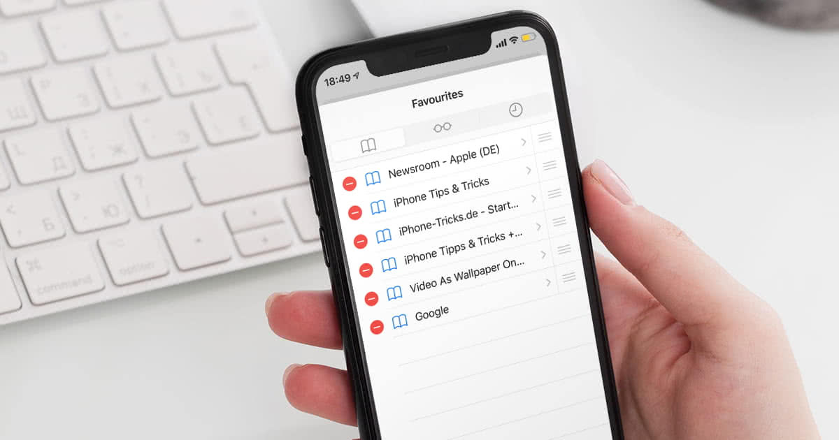how to delete favorites from safari on iphone