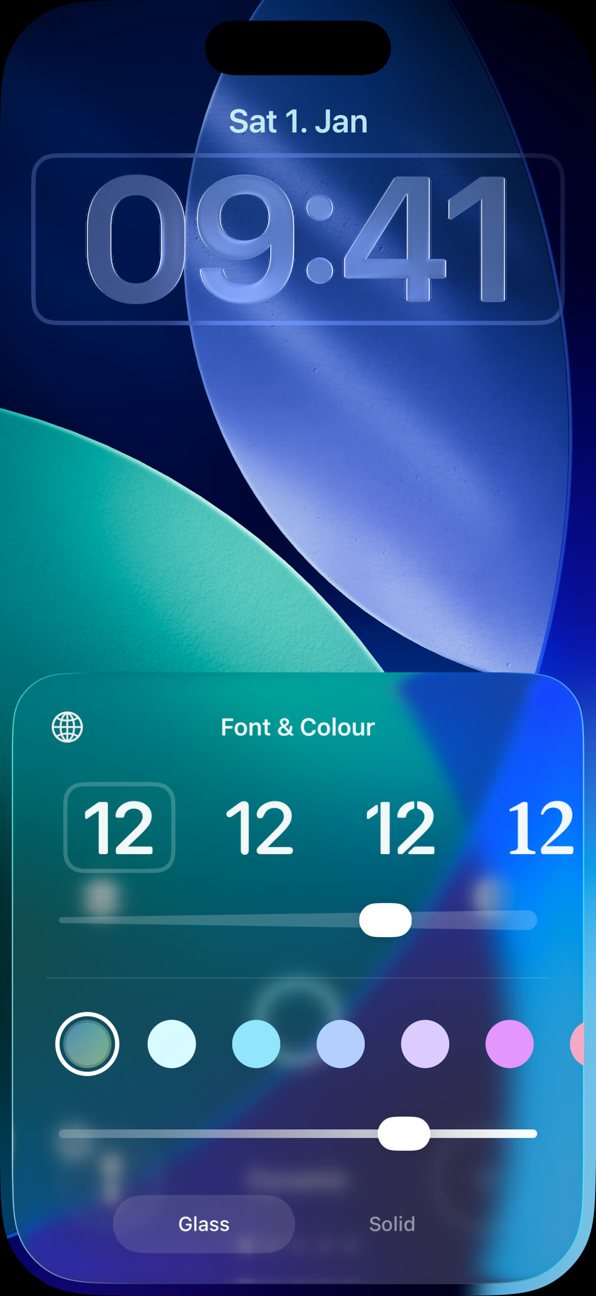 Changing the clock font and colour on the iPhone Lock Screen